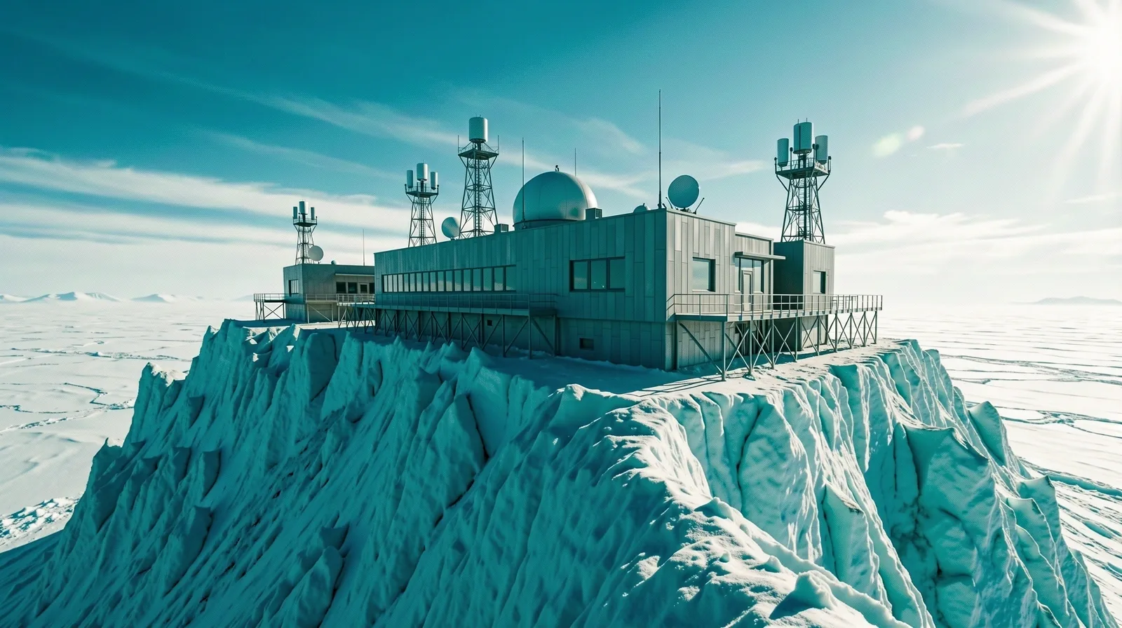 Orbital view of glacial movement